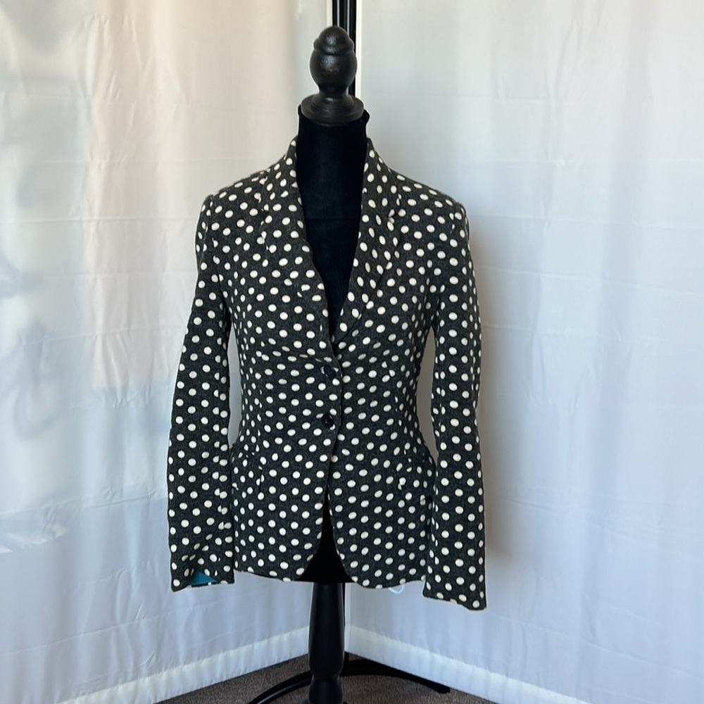 Anthropologie Cartonnier polka dot blazer - Picture 2 of 8